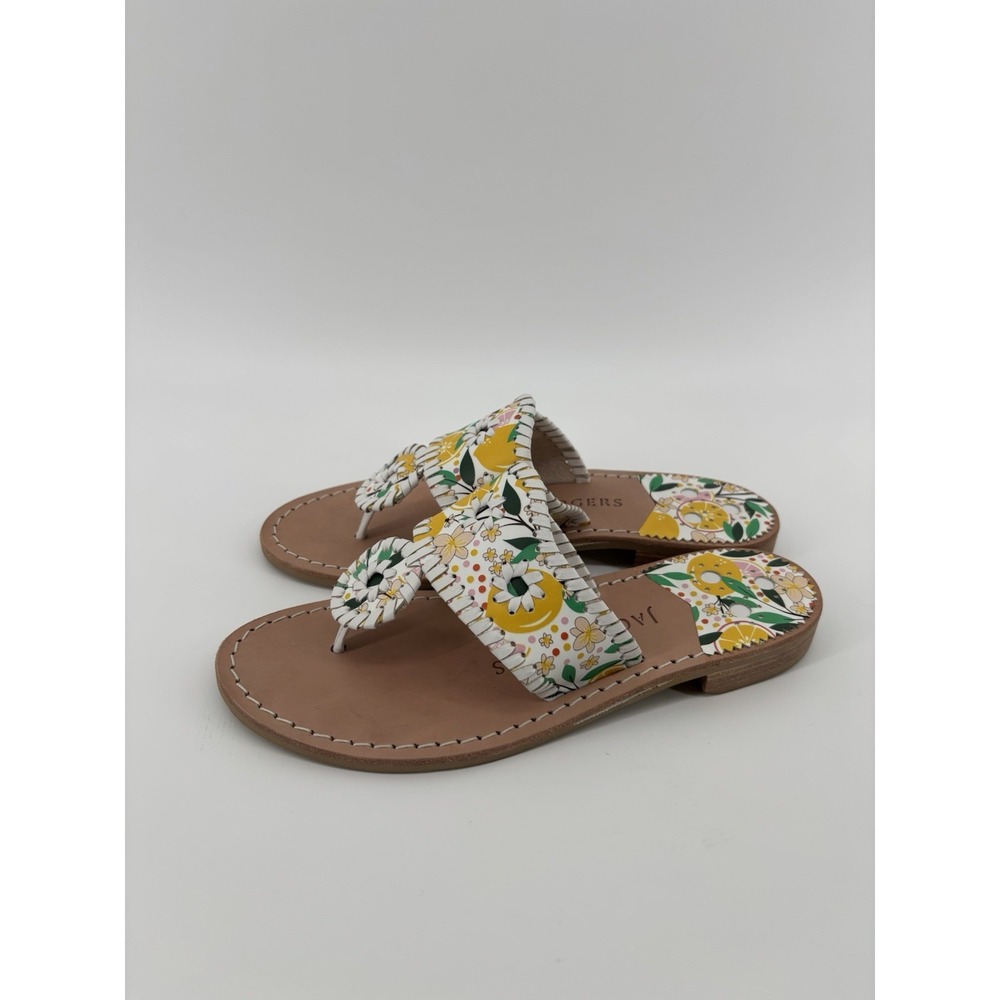 Jack Rogers Original Jacks Sandals Women's Size 6M Limited Edition Lemons $148